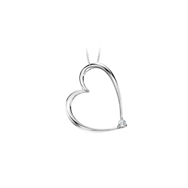 Sterling Silver 0.08ctw Canadian Diamond Heart Necklace Harmony Jewellers Grimsby, ON