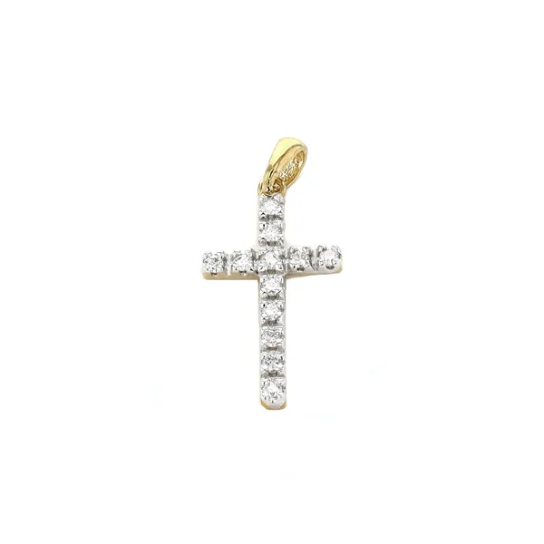 10KT Yellow Gold 0.12ctw Diamond Cross Pendant Harmony Jewellers Grimsby, ON