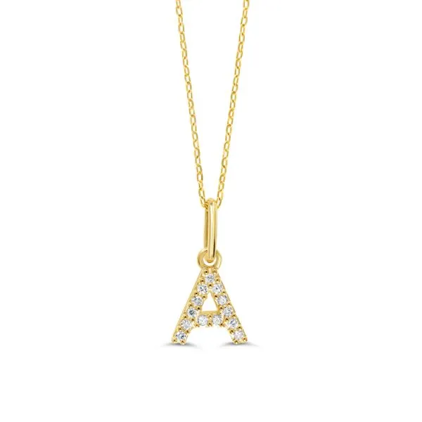 10KT Yellow Gold 0.05ctw Diamond Initial 