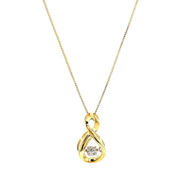10KT Yellow and White Gold 0.02ctw Diamond Tempo Infinity Necklace Harmony Jewellers Grimsby, ON