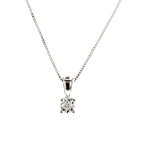 10KT White Gold 0.03ctw Diamond Necklace Harmony Jewellers Grimsby, ON