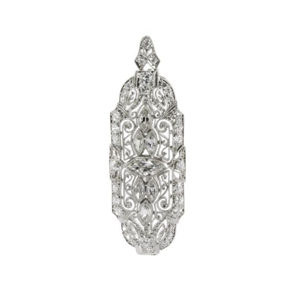 Platinum Ladies Vintage Diamond Estate Pendant/Brooch Harmony Jewellers Grimsby, ON