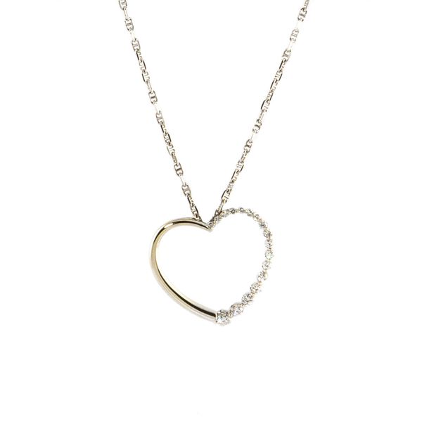 14KT White Gold Heart 0.75ctw Diamond Estate Necklace Harmony Jewellers Grimsby, ON