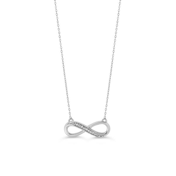 10KT White Gold 0.02ctw Diamond Icicles Infinity Necklace Harmony Jewellers Grimsby, ON