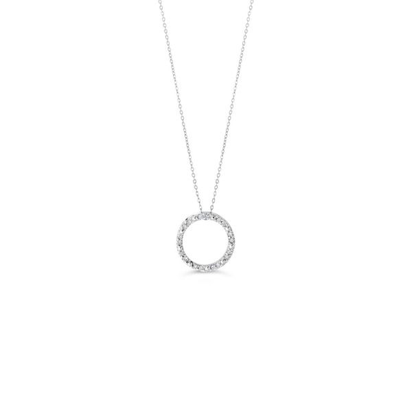 10KT White Gold 0.10ctw Diamond Life Circle Necklace Harmony Jewellers Grimsby, ON