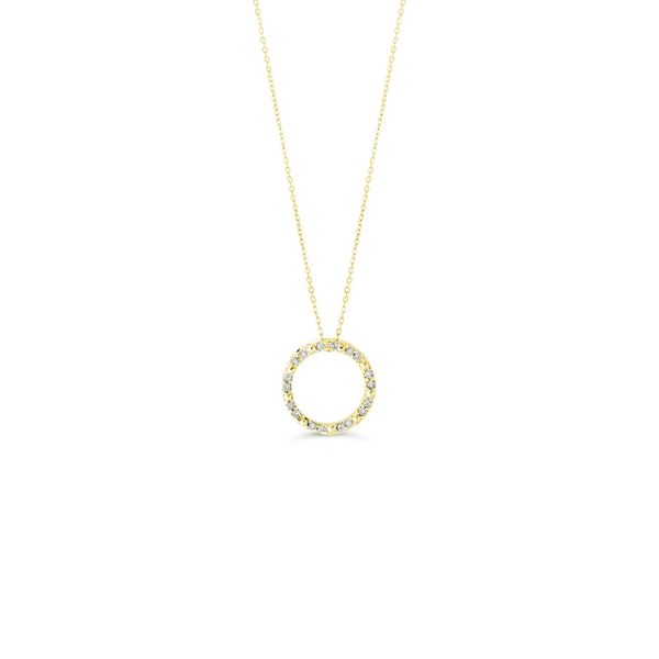 10KT Yellow Gold 0.10ctw Diamond Life Circle Necklace Harmony Jewellers Grimsby, ON