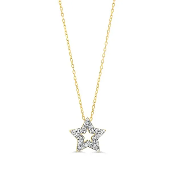 10KT Yellow Gold 0.05ctw Diamond Star Necklace Harmony Jewellers Grimsby, ON