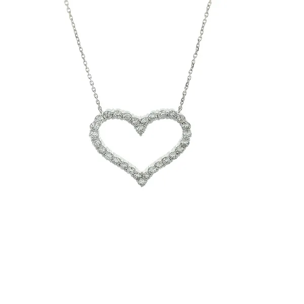 18KT White Gold 2.25ctw Diamond Estate Heart Necklace Harmony Jewellers Grimsby, ON