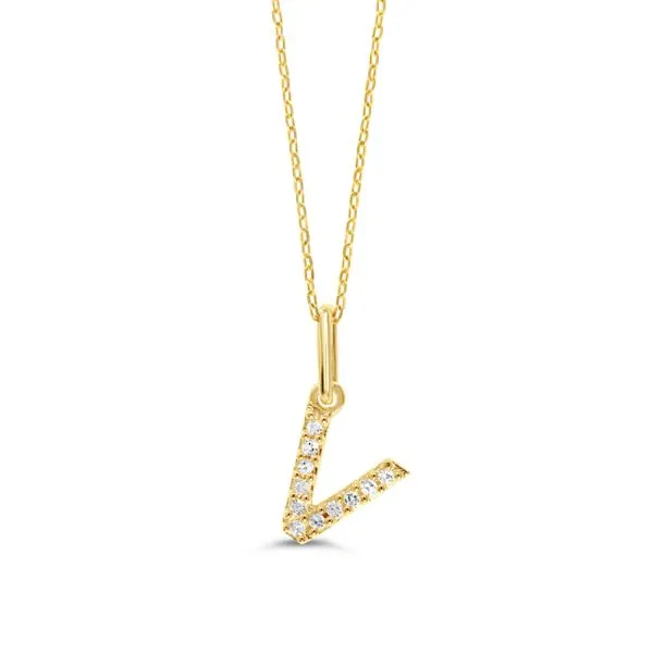 10KT Yellow Gold 0.04ctw Diamond Initial 