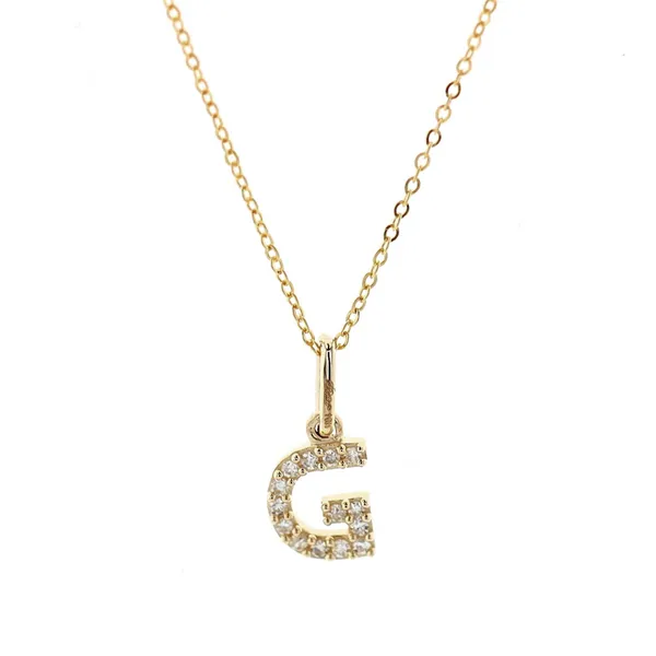 10KT Yellow Gold 0.05ctw Diamond Initial 