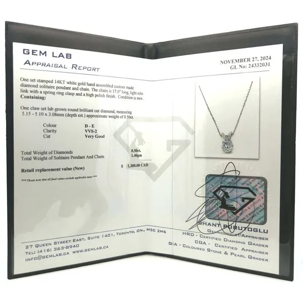 14KT White Gold 0.50ctw Lab Grown Diamond 17