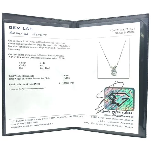 14KT White Gold 0.50ctw Lab Grown Diamond 17
