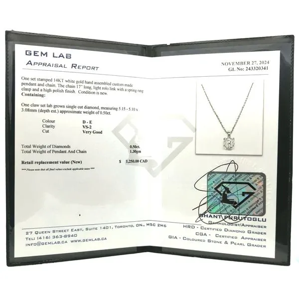 14KT White Gold 0.50ctw Lab Grown Diamond 17