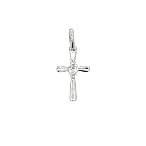 18K White Gold 0.13twt Diamond Cross Pendant Harmony Jewellers Grimsby, ON