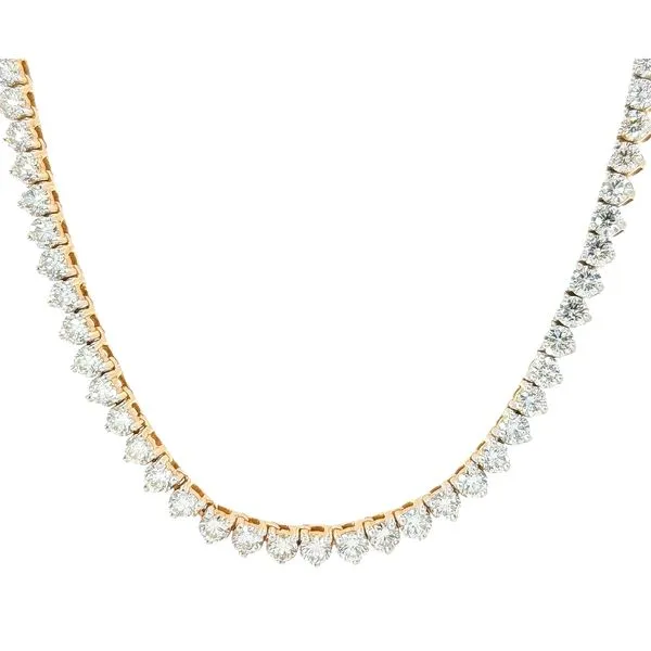 14KT Yellow Gold 15.30ctw Lab Grown Diamond Tennis Necklace Harmony Jewellers Grimsby, ON