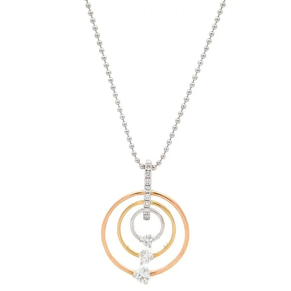 14-18KT Yellow, White and Rose Gold 0.19ctw Diamond 18