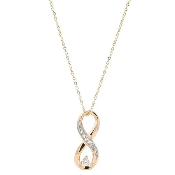 10KT Yellow Gold 0.05ctw Diamond Infinity Necklace Harmony Jewellers Grimsby, ON