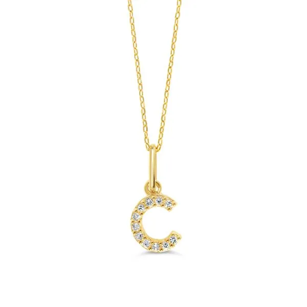 10KT Yellow Gold 0.04ctw Diamond Initial 