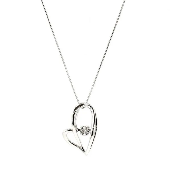 10KT White Gold 0.02ctw Diamond Tempo Heart Necklace Harmony Jewellers Grimsby, ON