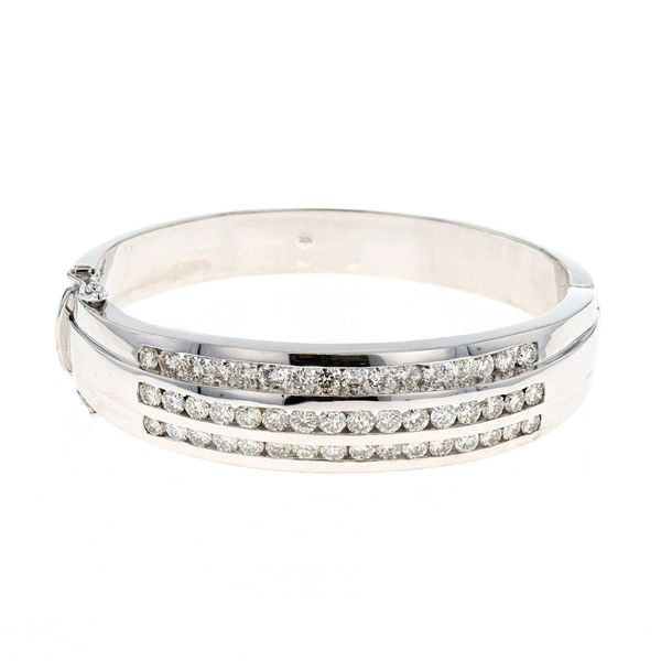 14KT White Gold 6.18ctw Diamond Estate Bangle Harmony Jewellers Grimsby, ON