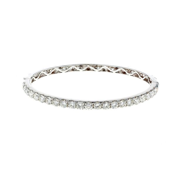 18KT White Gold 8.51ctw Diamond Estate Hinged Bangle Harmony Jewellers Grimsby, ON