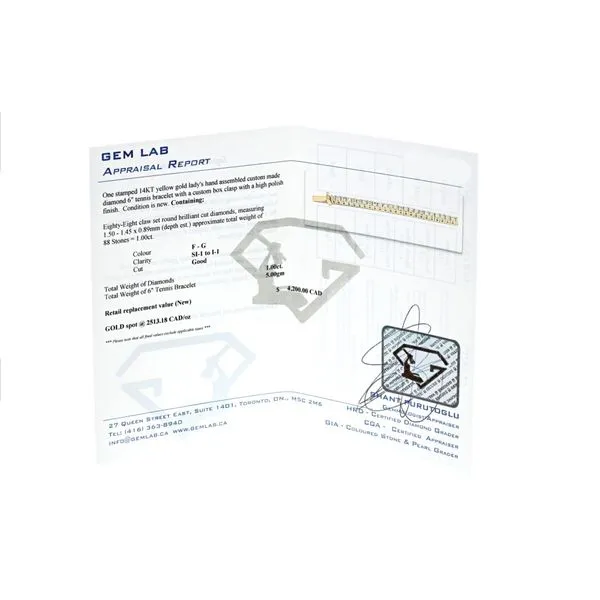 14KT Yellow Gold 1.00ctw Diamond Estate 6.5