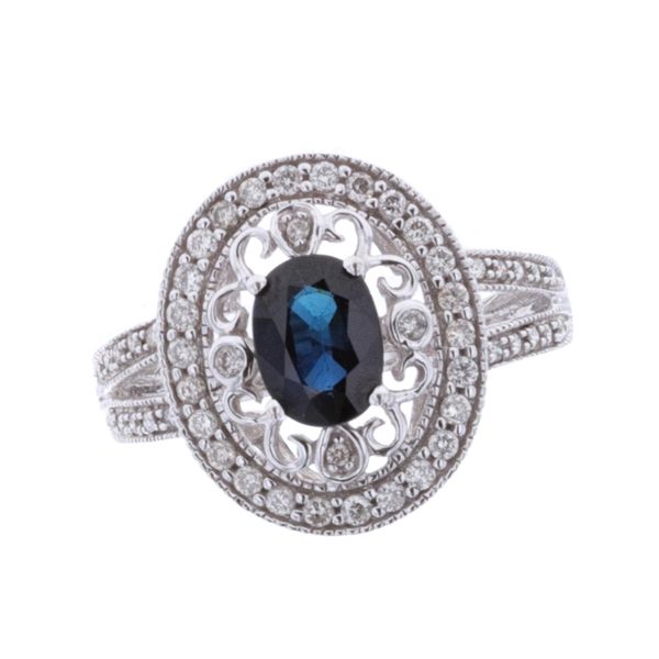 14KT White Gold Sapphire and 0.50ctw Diamond Ring Harmony Jewellers Grimsby, ON