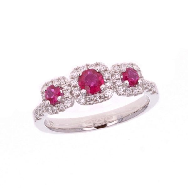 18KT White Gold 0.35ctw Diamond and Ruby Ring Harmony Jewellers Grimsby, ON