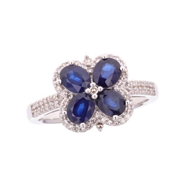 14KT White Gold Sapphire Diamond Estate Ring Harmony Jewellers Grimsby, ON
