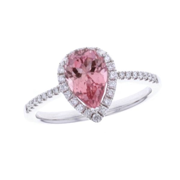 14KT White Gold Pink Tourmaline and 0.23ctw Diamond Ring Harmony Jewellers Grimsby, ON