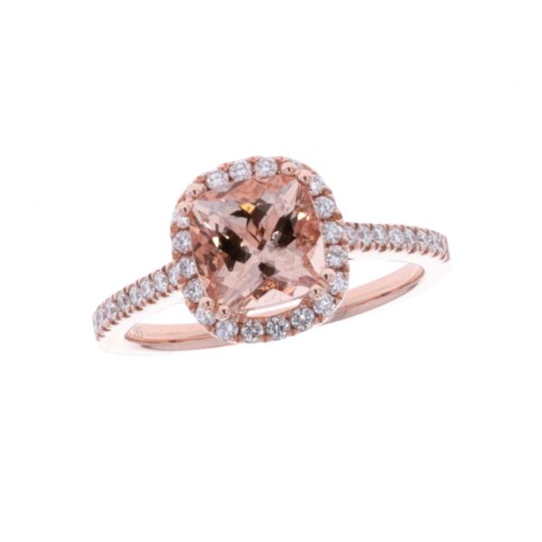 14KT Rose Gold Morganite and 0.30ctw Diamond Ring Harmony Jewellers Grimsby, ON