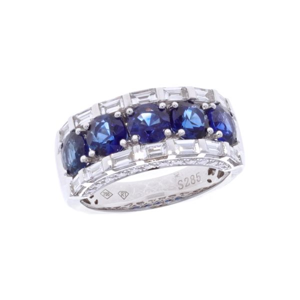 18KT White Gold Natural Blue Sapphire and 1.03ctw Diamond Ring Harmony Jewellers Grimsby, ON
