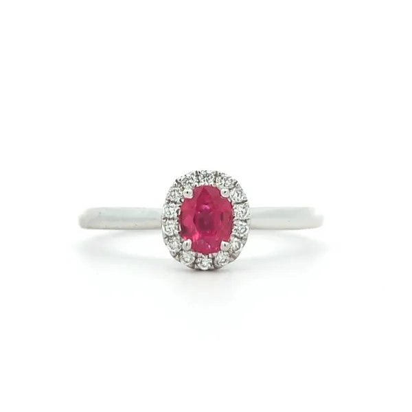 18KT White Gold Ruby and 0.10ctw Diamond Ring Harmony Jewellers Grimsby, ON