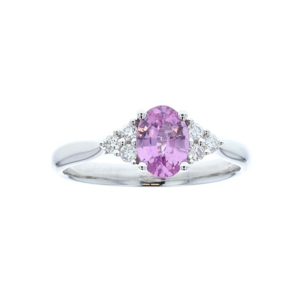 18KT White Gold Pink Sapphire and 0.13ctw Diamond Ring Harmony Jewellers Grimsby, ON