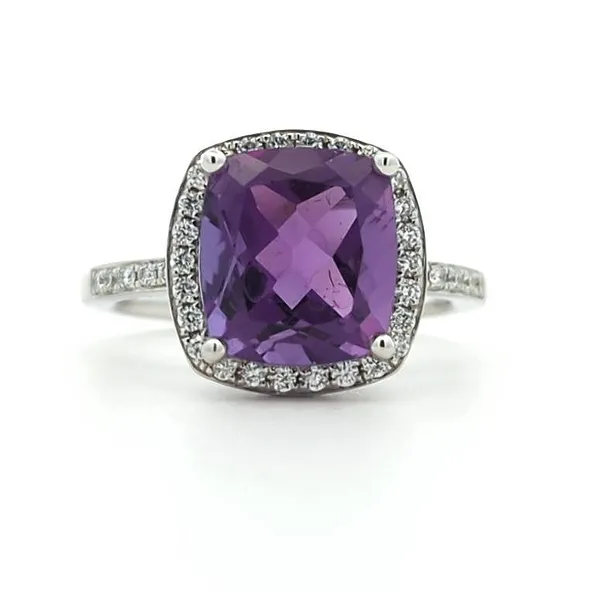 18KT White Gold Amethyst and 0.28ctw Diamond Ring Harmony Jewellers Grimsby, ON