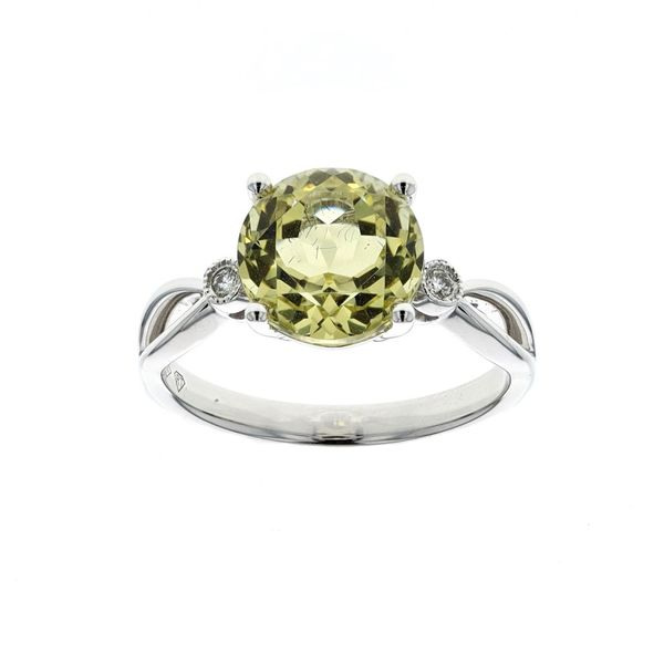 18KT White Gold Peridot and 0.03ctw Diamond Ring Harmony Jewellers Grimsby, ON