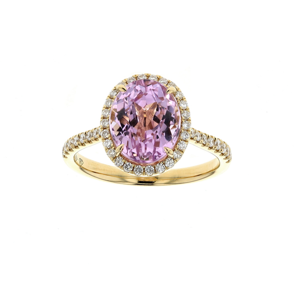 18KT Yellow Gold Kunzite and 0.30ctw Diamond Ring Harmony Jewellers Grimsby, ON