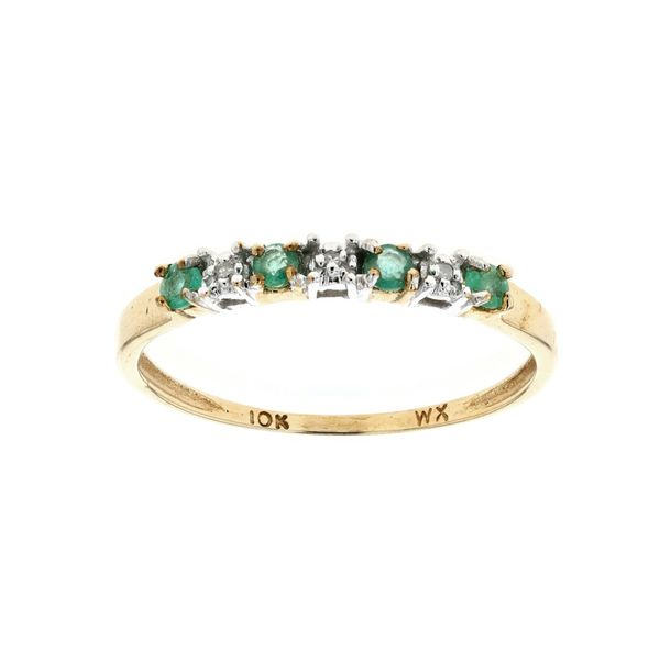 10KT Yellow Gold Emerald and 0.50ctw Diamond Band Harmony Jewellers Grimsby, ON