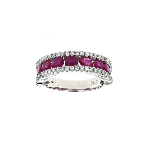 14KT White Gold Natural Ruby and 0.50ctw Diamond Estate Ring Harmony Jewellers Grimsby, ON
