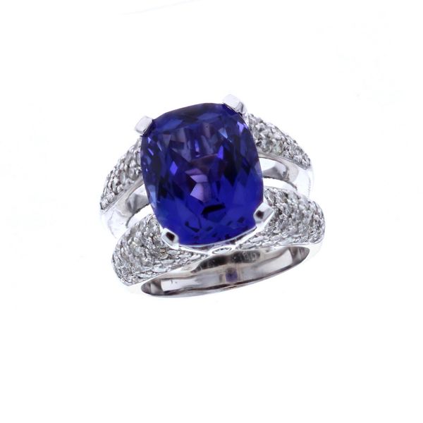 14KT White Gold Natural Tanzanite and 2.55ctw Diamond Estate Ring Harmony Jewellers Grimsby, ON