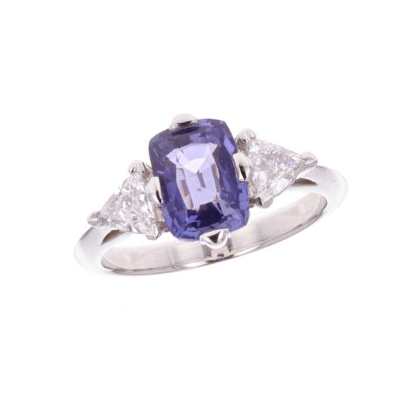 14KT White Gold Purple Sapphire Diamond Estate Ring Harmony Jewellers Grimsby, ON