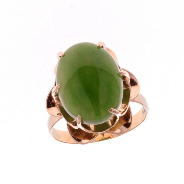 14KT Yellow Gold Nephrite Estate Ring Harmony Jewellers Grimsby, ON