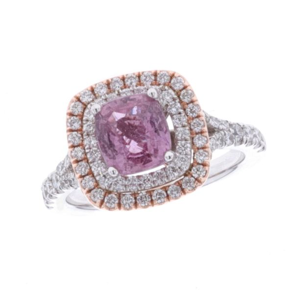 14KT White and Rose Gold Fancy Pink Sapphire and 2.74ctw Diamond Estate Cocktail Ring Harmony Jewellers Grimsby, ON