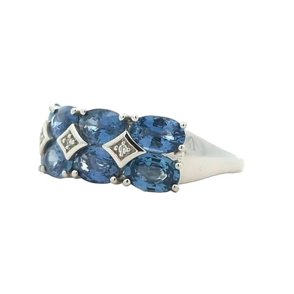 18KT White Gold Tanzanite and Diamond Estate Ring Image 2 Harmony Jewellers Grimsby, ON
