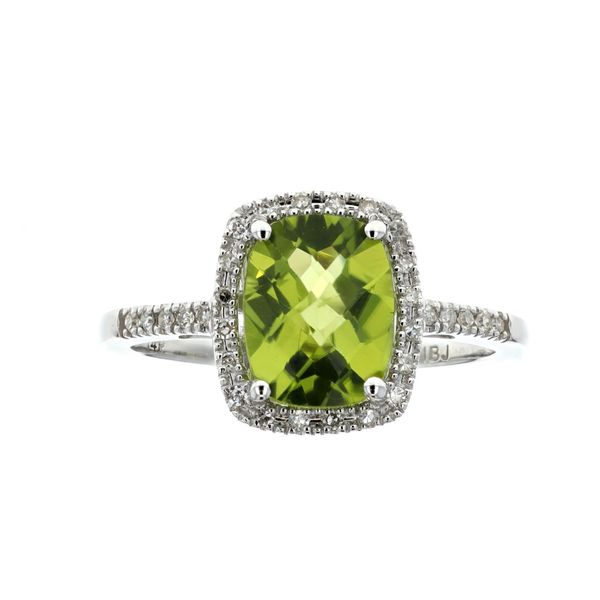 14KT White Gold Peridot and Diamond Estate Ring Harmony Jewellers Grimsby, ON