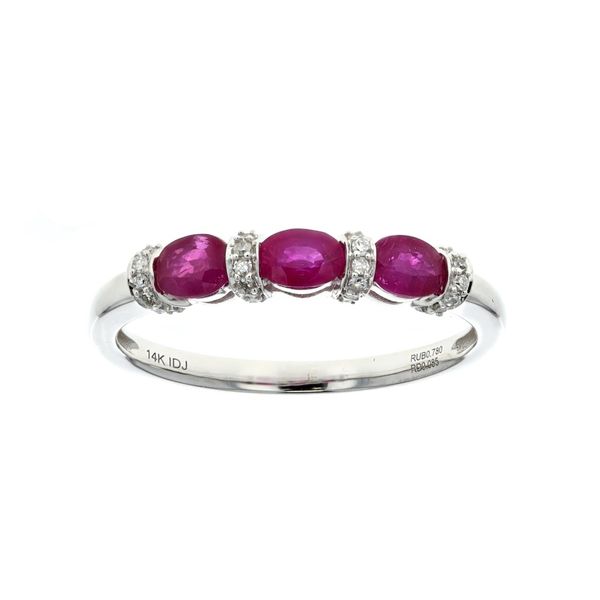 14KT White Gold Ruby and Diamond Estate Ring Harmony Jewellers Grimsby, ON