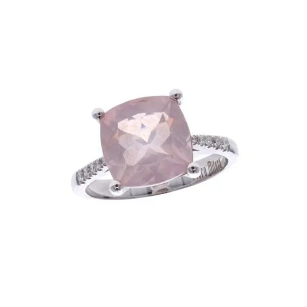 18KT White Gold Rose Quartz and 0.10ctw Diamond Estate Ring Harmony Jewellers Grimsby, ON