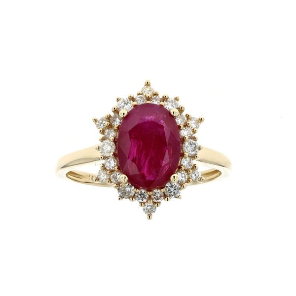 14KT Yellow Gold Natural Ruby and 0.41ctw Diamond Estate Ring Harmony Jewellers Grimsby, ON