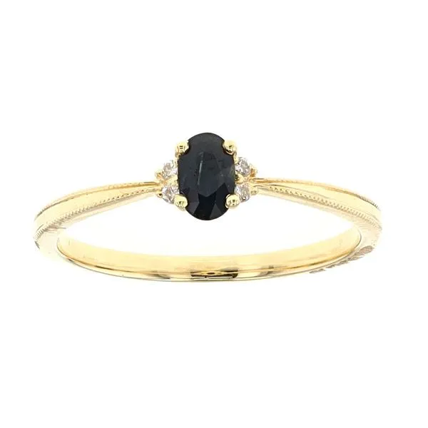 10KT Yellow Gold Sapphire and 0.03ctw Diamond Ring Harmony Jewellers Grimsby, ON