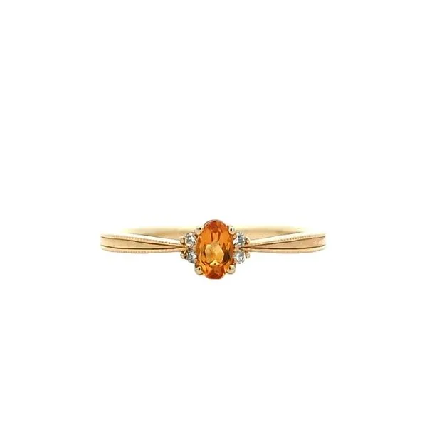 10KT Yellow Gold Citrine and 0.03ctw Diamond Ring Harmony Jewellers Grimsby, ON